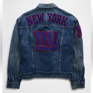 AE NFL New York Giants Denim Jacket size Large